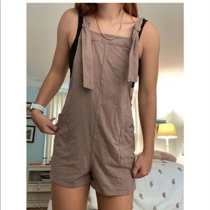 Boutique light brown overalls/romper